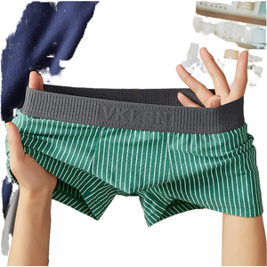 Caleçons Boxers Confortables et Élastiques pour Hommes, Taille Mi-Haute, Respirants, en Tissu Tricoté, Tailles Jeunesse M-3XL - Product Image 1