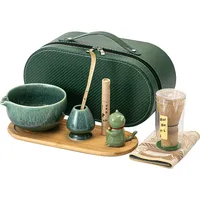 YUBIN – Ensemble de 8 pièces de bols à matcha en céramique et fouet à œufs, cadeaux écologiques pour la cérémonie du thé, logo personnalisable