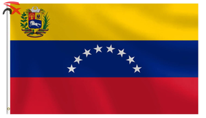 Оптовая продажа: Флаг Венесуэлы 3x5 футов из полиэстера, с двойной строчкой, яркими цветами, устойчивый к выцветанию, с двумя латунными люверсами - Product Image 2