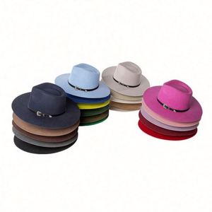 High Quality 100% Australia Wool Felt Hat Wholesale Custom Handmade Wide Brim Vintage Blank Women Men Sombreros Fedoras Hats - Product Image 1
