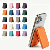 Portefeuille porte-cartes magnétique en cuir PU mince RFID personnalisé avec fenêtre d'identification pour la série iphone