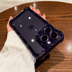 Quattro angoli contro la caduta copertura trasparente per IPhone17 16 15 Pro Max 11 <span class=keywords><strong>12</strong></span> 13 <span class=keywords><strong>Mini</strong></span> 14 Plus PC + TPU custodia posteriore - Product Image 4