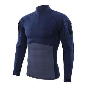ESDYロゴカモフラージュ長袖タクティカルユニフォームトップアウトドアキャンプハイキングクロスG4カエルTシャツトレーニングポリエステルニット