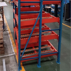 מדפי זרימה מקרטון עם מסילות מתכת למרכז הפצה - Product Image 1