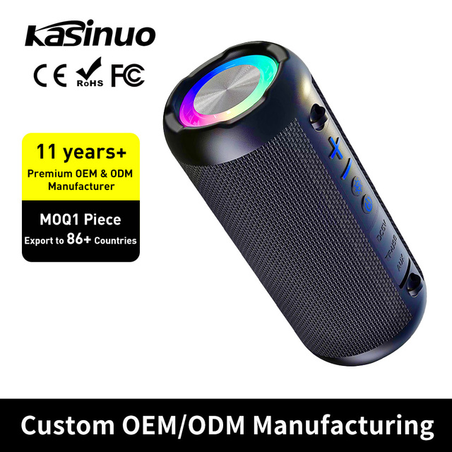 Portable USB Wireless Stereo Speakers Best Quality Big Outdoor Woofer for Parties Blue Fabric