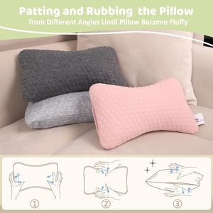 Vocheer Petit Dormir 11x7 Pouces <span class=keywords><strong>Mini</strong></span> <span class=keywords><strong>Voyage</strong></span> Oreillers Cou Poignet Lombaire Genou Pet <span class=keywords><strong>Oreiller</strong></span> Anti Poussière Acariens Léger Lavage À La Main Foncé - Product Image 4