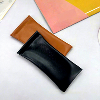 Nouvel étui à lunettes rectangulaire en cuir souple, sac de rangement portable et étanche pour lunettes de soleil et de lecture, style minimaliste pour homme, couleur unie