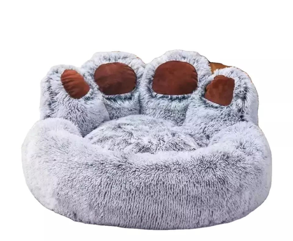 Manufacture Hot Sale Nice Quality Pet Winter Soft Warm Heating Nest Round Donut Pet Bed For Dog Cat