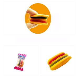 Atacado Halal Fast <span class=keywords><strong>Food</strong></span> Mini Hot <span class=keywords><strong>Dog</strong></span> Forma Suave Doce Gummy Fruit Jelly Gummy <span class=keywords><strong>Candy</strong></span> - Product Image 5