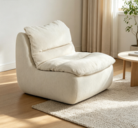 Canapé modulaire simple rembourré en mousse de style crème moderne pour salon et appartement