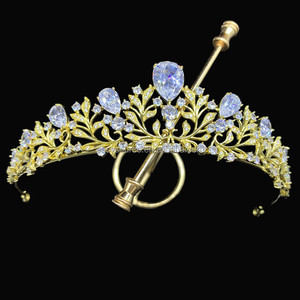 RE4058 Zircone Couronne De <span class=keywords><strong>Mariage</strong></span> Nouveau CZ Tiare Élégant Pageant Femme Diadème - Product Image 2