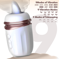 Vibrierender Oralmasturbator mit Luftpumpen-Saugfunktion und Teleskop-Zunge
