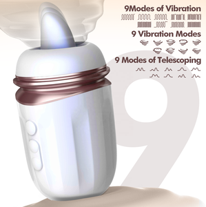 एयर पंप सक्शन और टेलीस्कोपिंग जीभ के साथ मौखिक हस्तमैथुन - Product Image 3