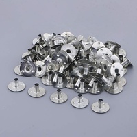 Silver Candle Wick Tabs, Metal Candle Wick Sustainer Tabs Candle Wick Base for Candle Making,Candle DIY Supplies