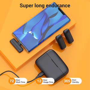 J33 2.4G Không Dây Stereo Lavalier <span class=keywords><strong>Microphone</strong></span> Với Sạc Trường Hợp Đối Với Cuộc Phỏng Vấn Trực Tiếp Ngoài Trời Mini Tiếng Ồn Hủy Bỏ Ve Áo Mic - Product Image 5