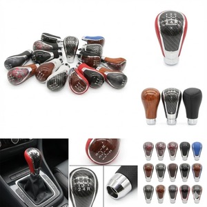 Universeller 5/6-Gang PU-Leder Schaltknauf Auto-Innenausstattung Zubehör Manueller Schalthebel Auto-Schaltknauf - Product Image 5