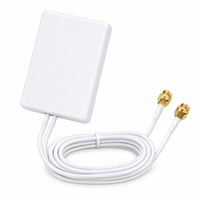 Antenne panneau double câble 4G LTE avec options de connecteurs SMA TS9 CRC9, antenne externe 2m RG174 pour routeurs et modems intérieurs