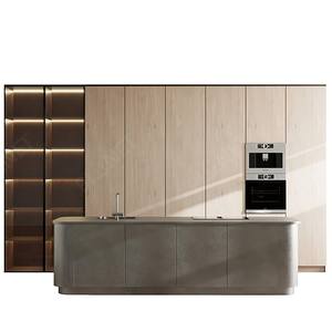 Arc Island-armario <span class=keywords><strong>De</strong></span> cocina personalizado, mueble <span class=keywords><strong>De</strong></span> cocina <span class=keywords><strong>De</strong></span> diseño mate, <span class=keywords><strong>De</strong></span> gran brillo - Product Image 1