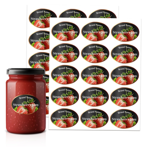 Custom Brand Logo Sticker Adhesive Food Fruit Jar <b>Labels</b> Waterproof Vinyl Printed Round Paper <b>Packaging</b> <b>Labels</b> Roll - Product Image 1
