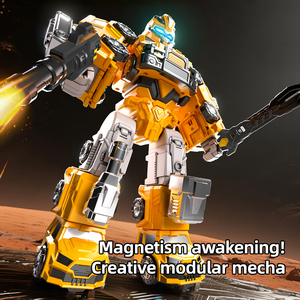 カスタマイズされたプラスチック変形ロボットDIY磁気モデル玩具ユニセックス形状シフトロボット<span class=keywords><strong>3</strong></span> + - Product Image 2