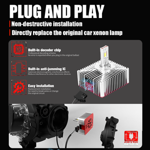 D5S blu 6000K lampada LED Auto faro D1S D3S D8S 45W 30000lm Lumen Turbo Auto lampada Plug & Play per <span class=keywords><strong>Audi</strong></span> <span class=keywords><strong>Q5</strong></span> A3 superba tensione 12V - Product Image 4