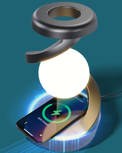 Lámpara Decorativa de Noche <span class=keywords><strong>con</strong></span> Sensor de Control, Levitación y Rotación, Luz RGB de Luna, 15W, Carga Inalámbrica para Teléfono Móvil, para Dormitorio y Mesita de Noche - Product Image 5
