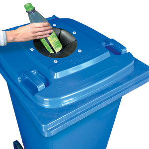 580x730x1070 mm Blue Color 240-Liter Plastic Waste <strong>Bin</strong> with Glass Inlet and Rubber Ring Outdoor Cleaning Tools - Product Image 2