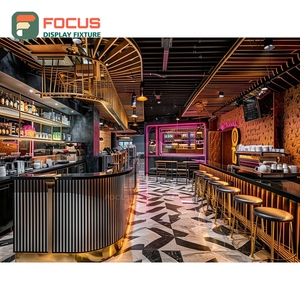 Exhibidor de Café Profesional, Estante Alto Abierto, Madera Mate, Exhibidor de Mercancía para Cafetería - Product Image 5