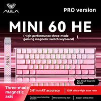 Alibaba Grosir Belanja Online AULA MINI WIN60 HE Pro Tri-mode 2.4G Nirkabel Berkabel Belanja Tri-mode Keyboard Gaming
