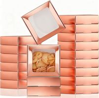 Boîtes en papier kraft avec fenêtre, boîte d'emballage pour bonbons, petites boîtes cadeaux, porte-savon, mini emballage pour friandises, pour boulangerie, chocolat