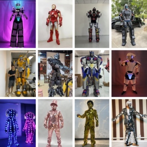 Traje Luminoso LED Multimodo de Payaso Robot con <span class=keywords><strong>Zancos</strong></span> para Pascua, Halloween, Clubes y Espectáculos en Vivo - Product Image 6