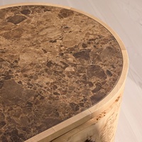 Vente directe usine – Bureau de style Old Money en bois massif, texture tronc d'arbre, design rétro américain, personnalisable
