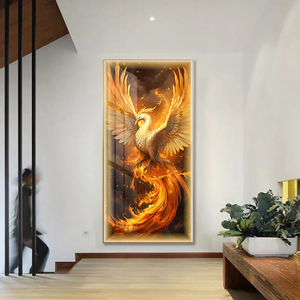 Phoenix <span class=keywords><strong>Nirvana</strong></span> pintura de pared decorativa pájaro blanco frente a Phoenix y fuego paisaje auspicioso para sala de estar porche - Product Image 3