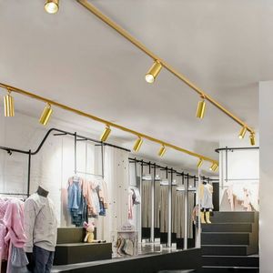 Faretto a Binario Nordic Gold in Alluminio LED per Soggiorno, <span class=keywords><strong>Sala</strong></span> da <span class=keywords><strong>Pranzo</strong></span>, Spogliatoio, Negozio di Abbigliamento, Bar, Pub, Gioielleria - Product Image 4