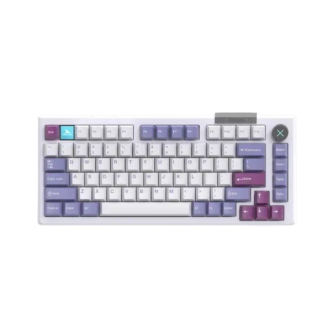 Darmoshark Top75 Trio-mode 87Keys Gaming  Mechanical Keyboard 75% Layout Hot Swap Customized Diy Screen