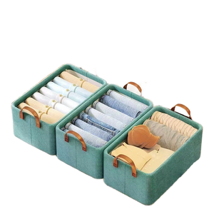 Phong Cách Hiện Đại Vải Lưu Trữ Thùng Với Bền Bằng Gỗ Xử Lý Đóng Mở Đồ Chơi Ngực Tổ Chức Hộp Cubes Cho Tủ Quần Áo - Product Image 5