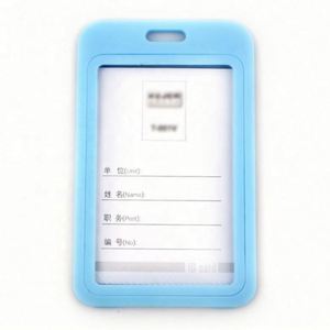 Porte-carte d'identité transparent double face personnalisé en plastique PP pour cartes de visite lors d'événements ou au travail - Product Image 5