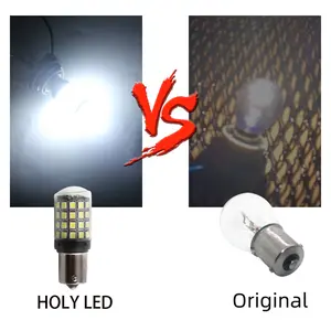 HOLY Wholesale Car Styling 15W S25 1156 1157 BA15S BAY15D 3030 54SMD 12V White Car LED Signal Lights LED Back Up Reverse Lamp