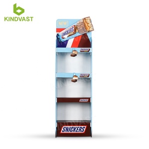 Çevre dostu çikolata/şeker kat ekran standı düz paketi Matt Finish promosyonlar için karton raf - Product Image 1