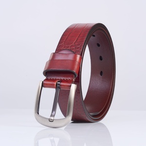 Cinturón Retro Antiguo para Hombre con Hebilla, Cinturón Casual de Moda, Cinturón Simple de Cuero Vacuno Texturizado, Complemento Personalizado para Pantalones - Product Image 3