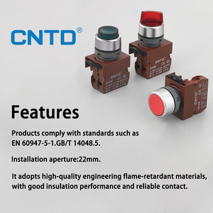 CNTD c2pnf phẳng đầu tự khóa nút chuyển đổi tạm thời pushbutton chuyển đổi 22mm nhấn nút chuyển đổi 6A 250VAC - Product Image 3