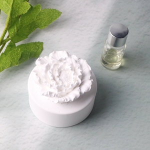 Hoa trắng gốm sứ khuếch tán mùi thơm đá Tinh dầu làm mát không khí thạch cao đặt phòng hương thơm - Product Image 3