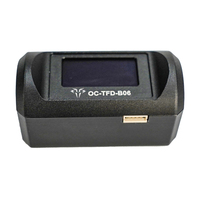 Socooler Dissipateur thermique en aluminium Débitmètre d'eau Thermomètre numérique OLED Roulement à fluide B06 3 broches/4 broches pour processeur Boîtier d'ordinateur