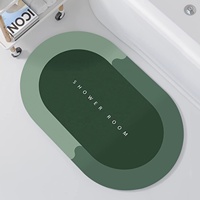 Tapis de bain absorbant personnalisé CF en caoutchouc naturel à séchage rapide, antidérapant, doux, en diatomite, tapis antidérapant en diatomite