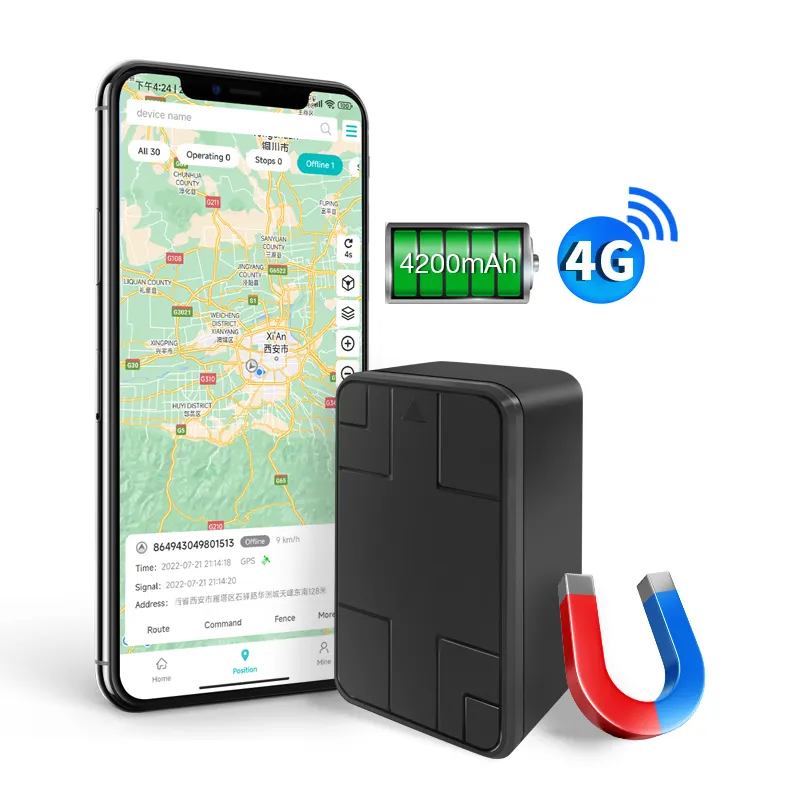 מעקב GPS אלחוטי 365 ימים המתנה נטענת איתור מגנטי חזק לרכב רכב משאית מכשיר מעקב נגד גניבה