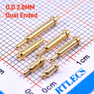 Hight Quality Outer Diameter OD 2.0 MM Male Dual End <strong>Spring</strong> <strong>Load</strong> <strong>Pogo</strong> <strong>Pin</strong> <strong>Connector</strong> Double Eneded 2 <strong>Contacts</strong> Floating