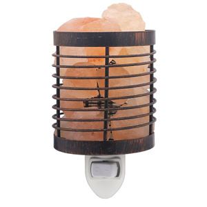 Factory Custom Logo Himalayan Pink Salt Lamp Warmer Metal Basket Night <b>Light</b> <b>Wall</b> <b>Mount</b> <b>Plug</b> Aroma Burner - Product Image 2