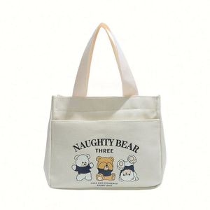 Custom-sized Solid-color Eco-friendly Canvas Handbagscasual Single-shoulder Handbags and Student <b>Bags</b> - Product Image 6