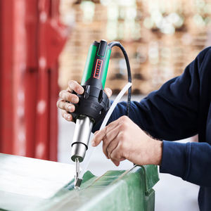 ชุดเชื่อมพลาสติกแบบใช้ความร้อน <span class=keywords><strong>Leister</strong></span> 1600w พร้อมความสามารถในการเชื่อมแผ่นกันซึมและป้ายโฆษณา ปืนลมร้อนแบบมือถือ - Product Image 3