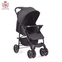 Système de voyage en lin en gros pour poussette avec cadre en alliage d'aluminium et roues universelles à 360 degrés - Poussette pliable légère